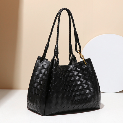 Borsa Donna in Pelle Vegana con Tracolla e Dettagli Metallici