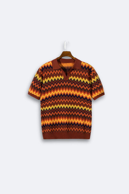 Maglione Donna Retro Motivo Zigzag Vestibilità Classica - Brentozzi