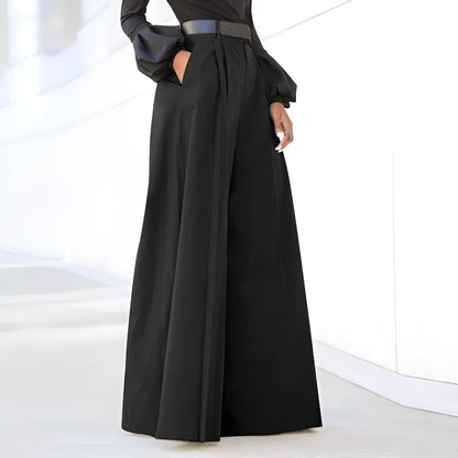 Pantaloni Donna Eleganti a Zampa Vestibilità Ampia