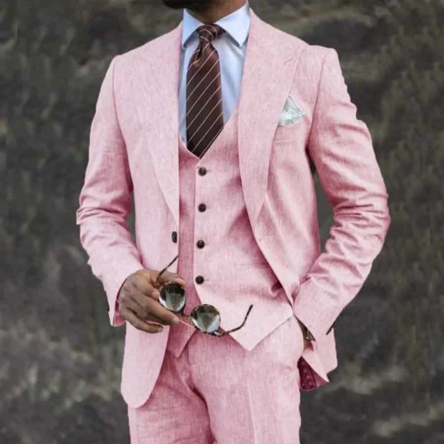 Completo Uomo Tre Pezzi Slim con Colletto