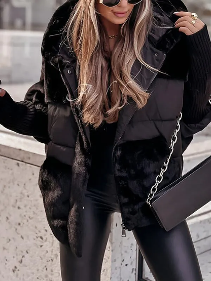 Giacca Bomber Donna con Cappuccio Taglio Moda