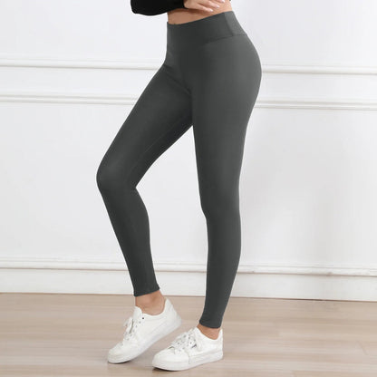 Leggings Donna in Pile Opaco Vita Elastica