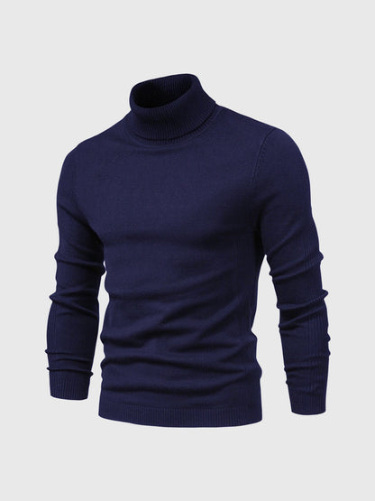 Maglione Uomo in Cotone Morbido Collo Alto Lavabile