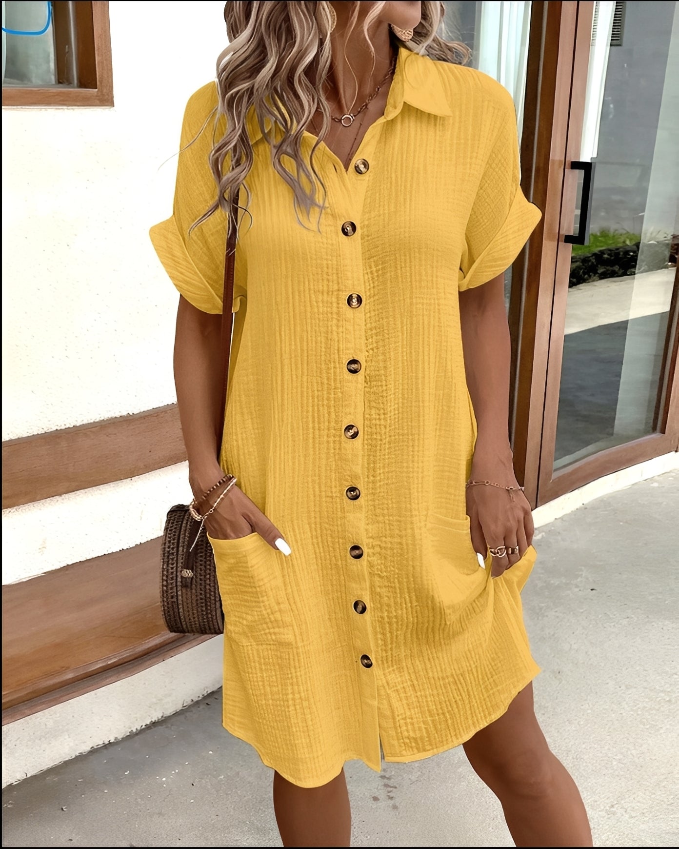 Abito Camicia Donna Monopetto Manica Lunga - Brentozzi