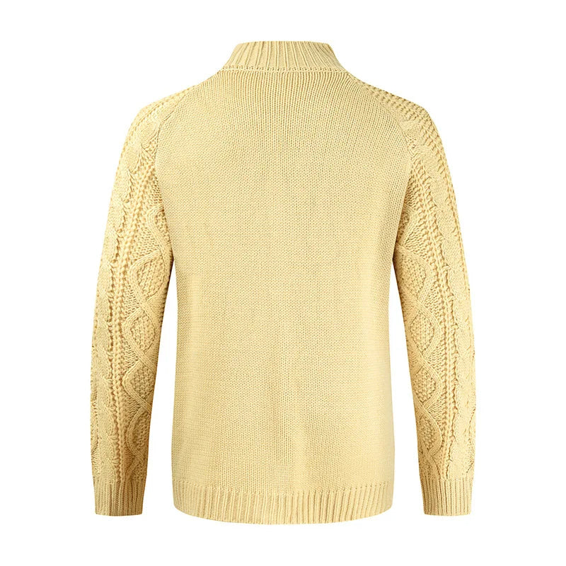 Cardigan Uomo Maglia Spessa a Treccia Caldo e Morbido