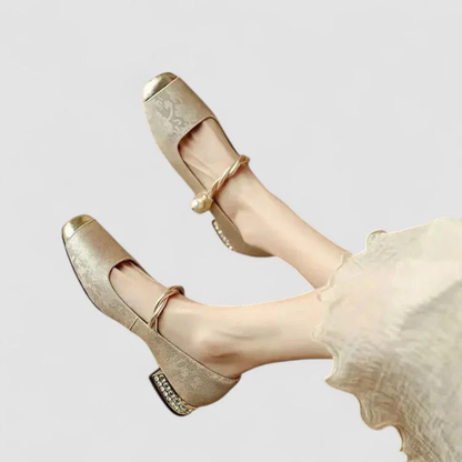 Scarpe Donna con Cinturino Tacco Basso