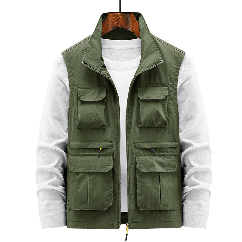 Gilet Uomo Casual con Tasche Multiple Comodo