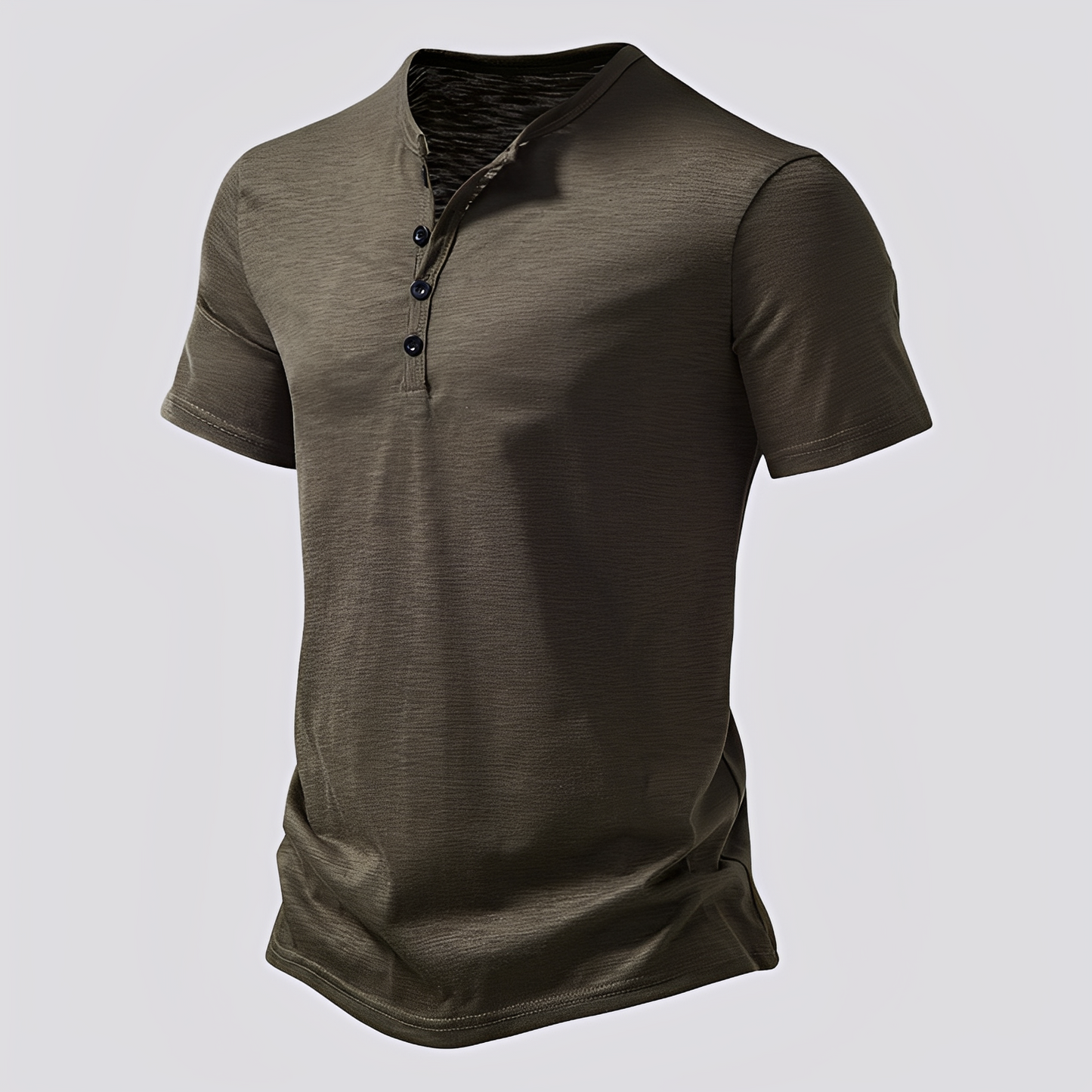 T-shirt Uomo Casual con Bottoni Manica Corta