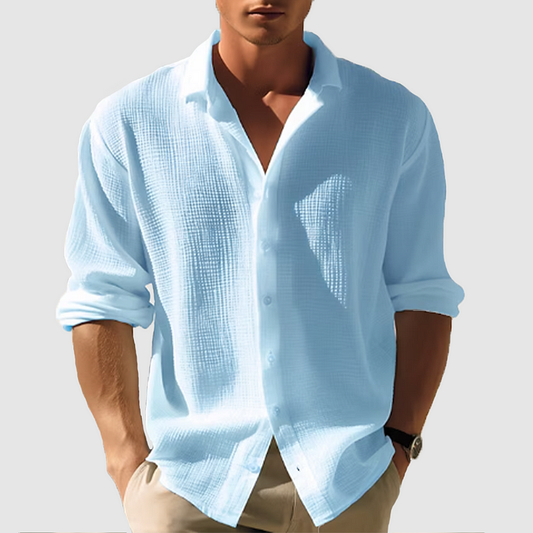 Camicia Uomo Maglia a Nido dApe Manica Lunga Casual - Brentozzi