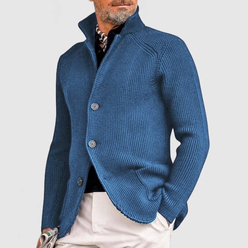 Cardigan Uomo con Collo Alto Comfort e Caldo