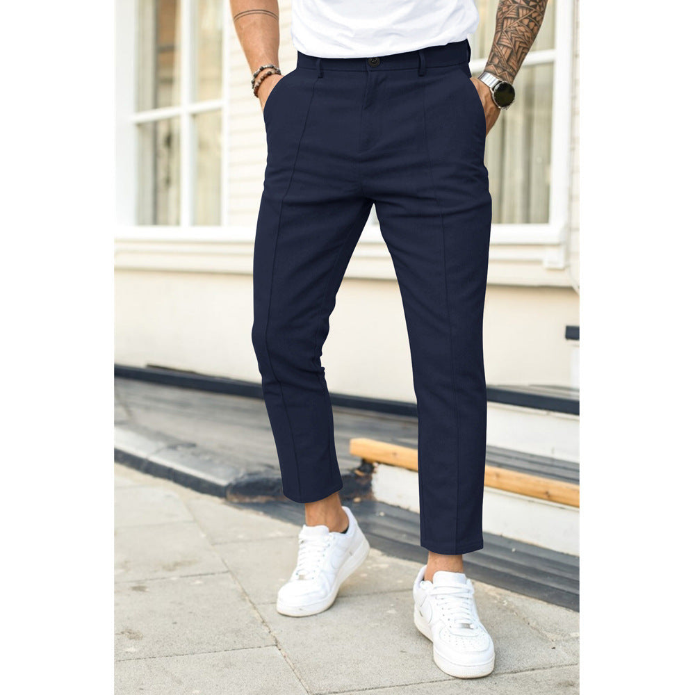 Pantaloni Uomo Casual Eleganti Taglio Regular