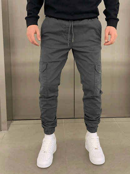 Pantaloni Cargo Uomo Lavoro Jogger Elastico