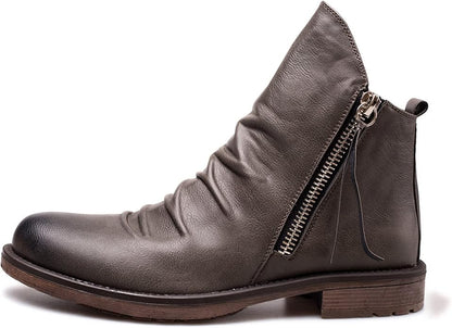 Scarpe Invernali Uomo Cerniera Stivaletto Classico