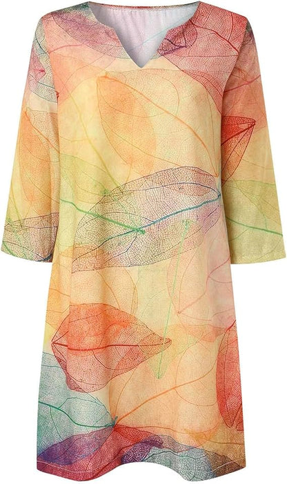 Abito Midi Donna Semplice Girocollo Classico