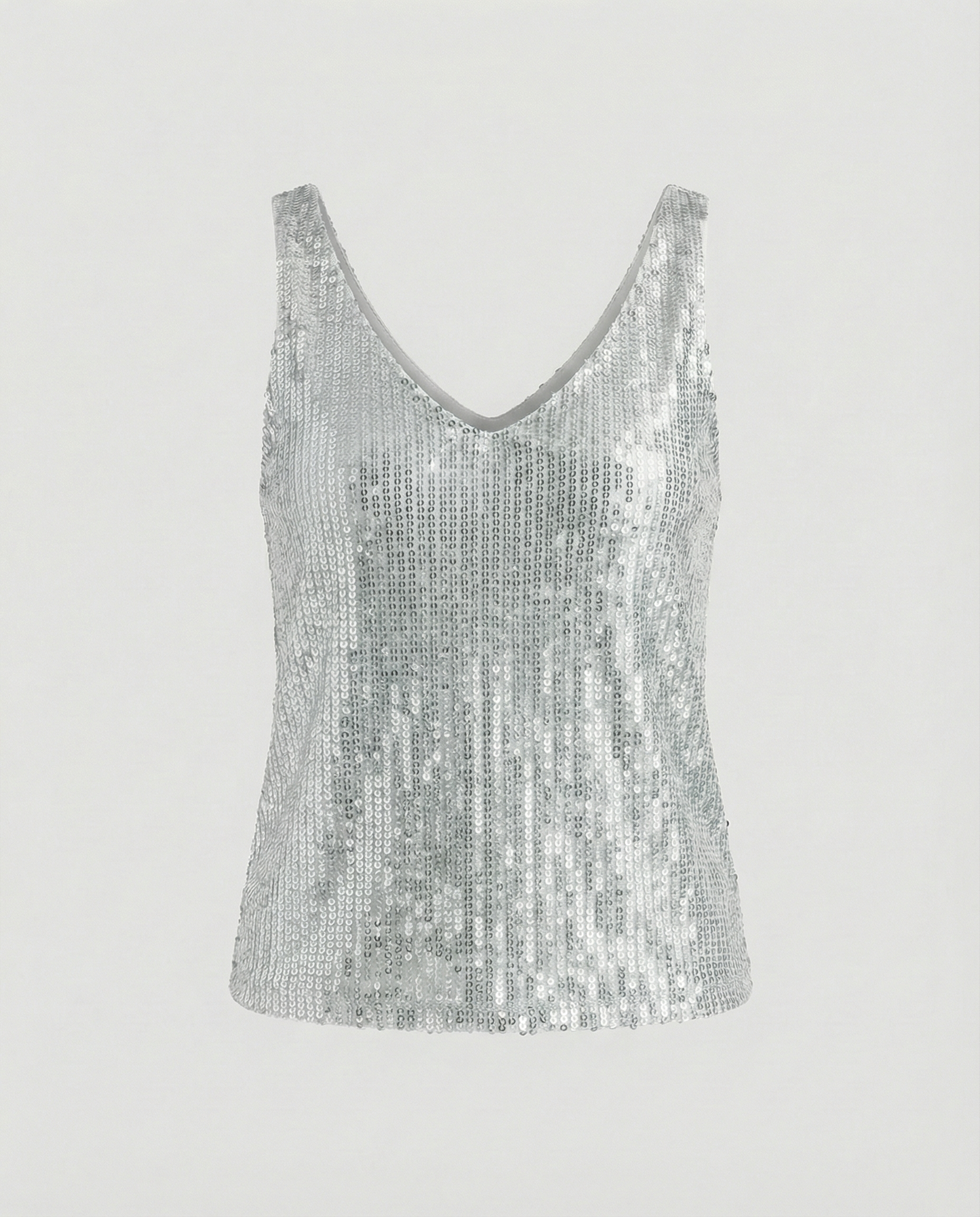Donna Paillettes Scollo a V Lucido