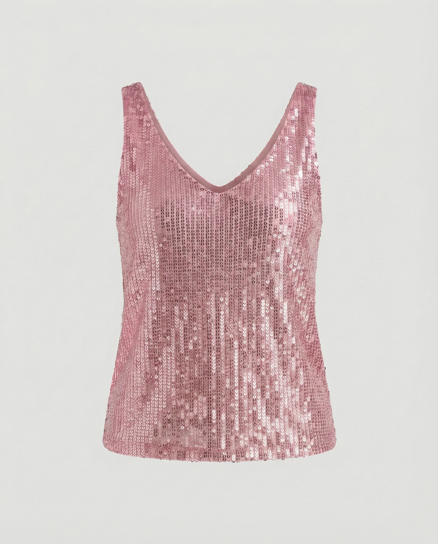 Donna Paillettes Scollo a V Lucido