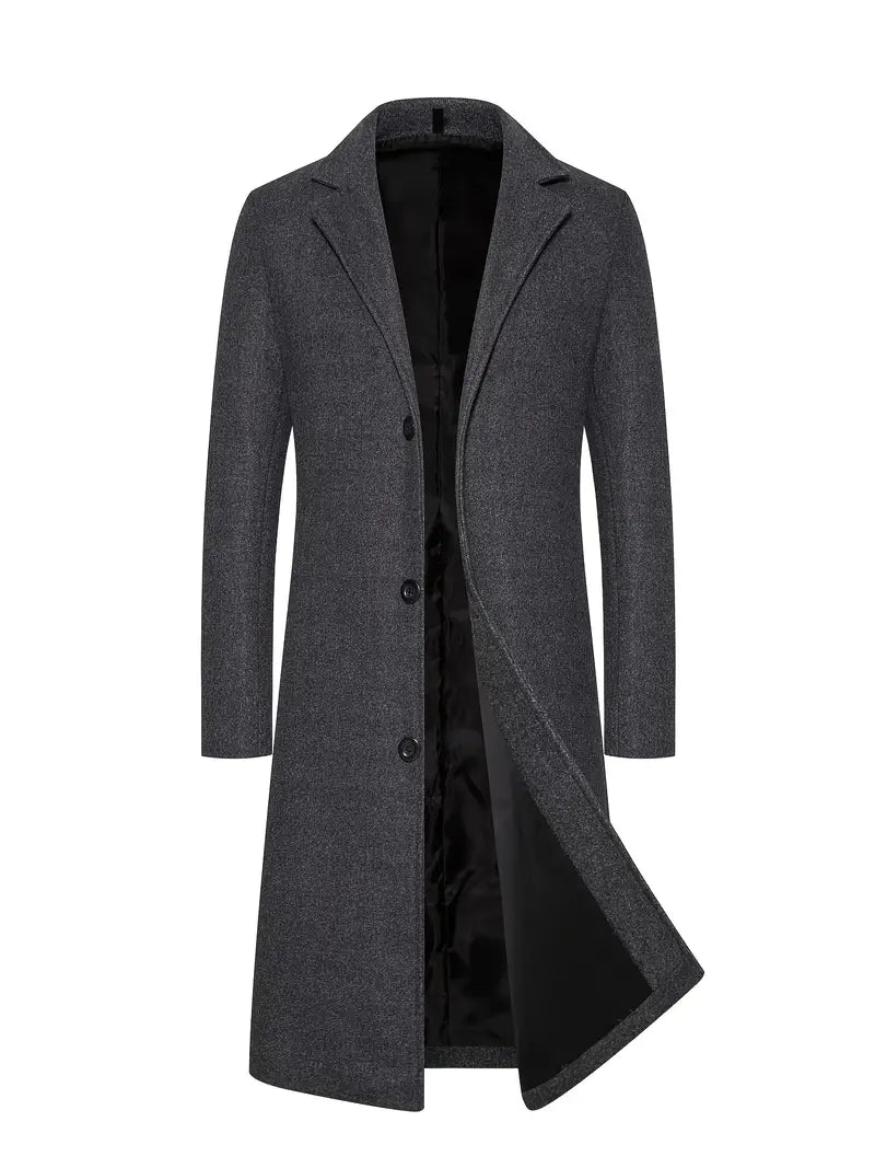 Cappotto Lungo Uomo Elegante Resistente Stile Classico