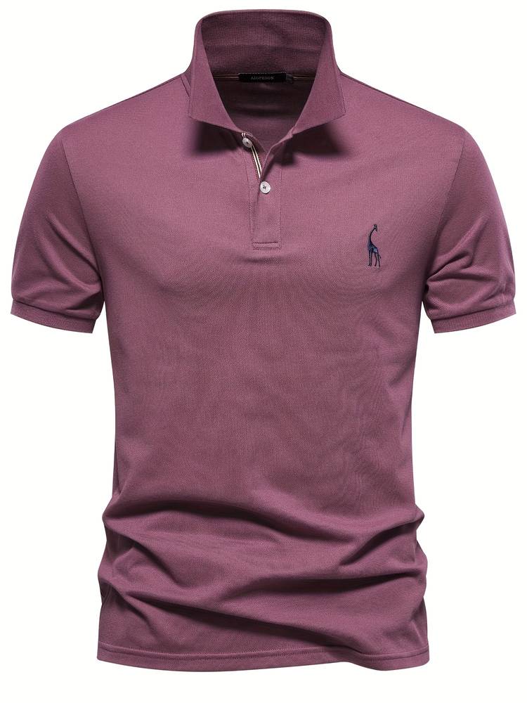 Polo Uomo Slim Fit Dettagli Sottile Colletto Classico