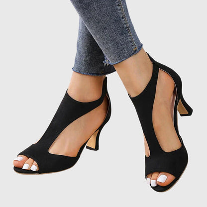 Sandali Donna Peep-Toe Tacco con Cut-Out