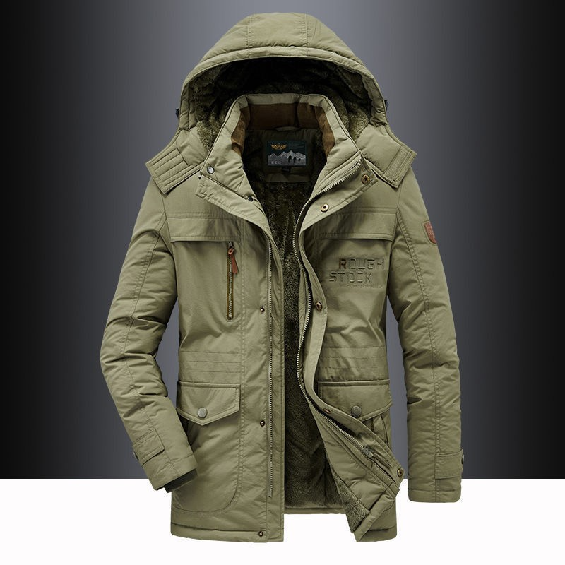 Parka Uomo Invernale Imbottito Lunghezza Lunga