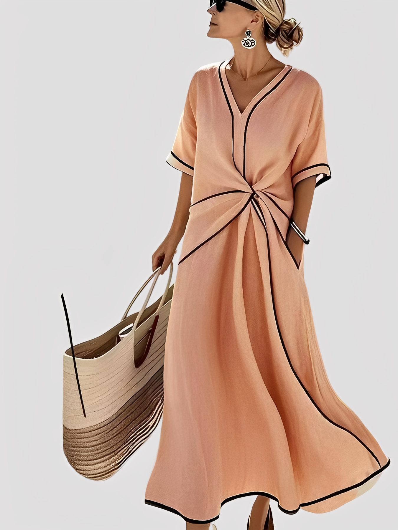 Abito Maxidress Donna Elegante Taglio Morbido