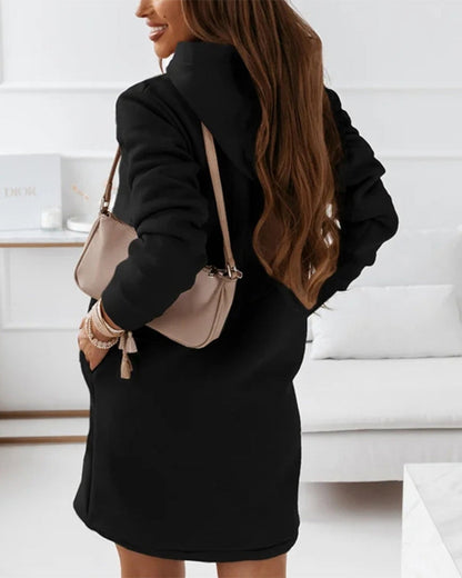 Felpa Donna Cotone con Zip Stile Casual