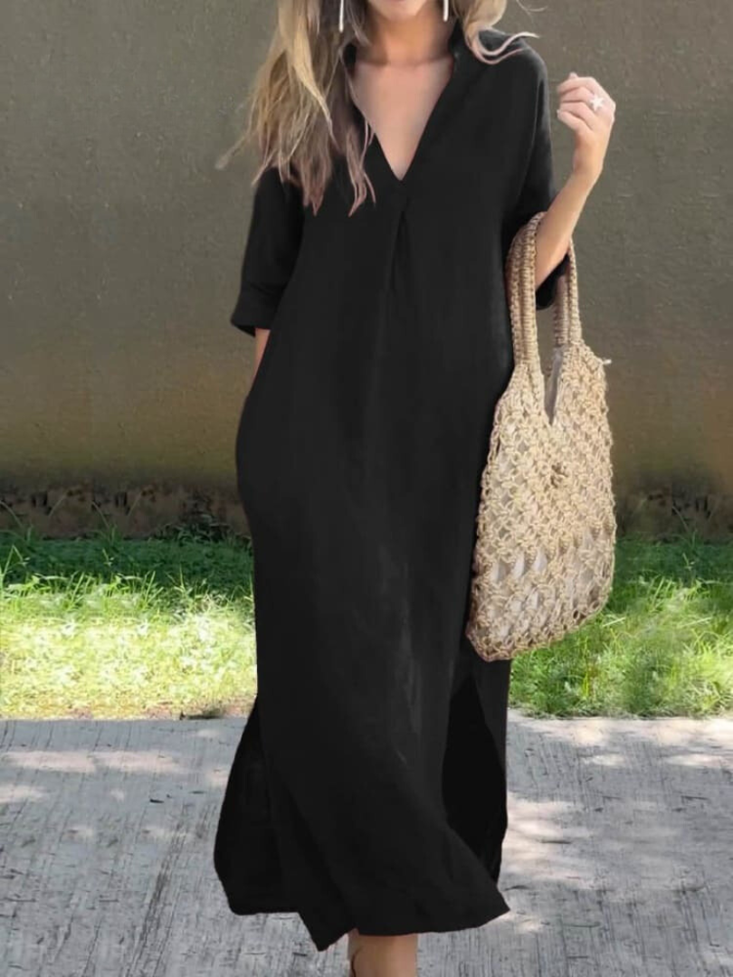 Abito Estivo Donna Scollo a V Manica Mezza