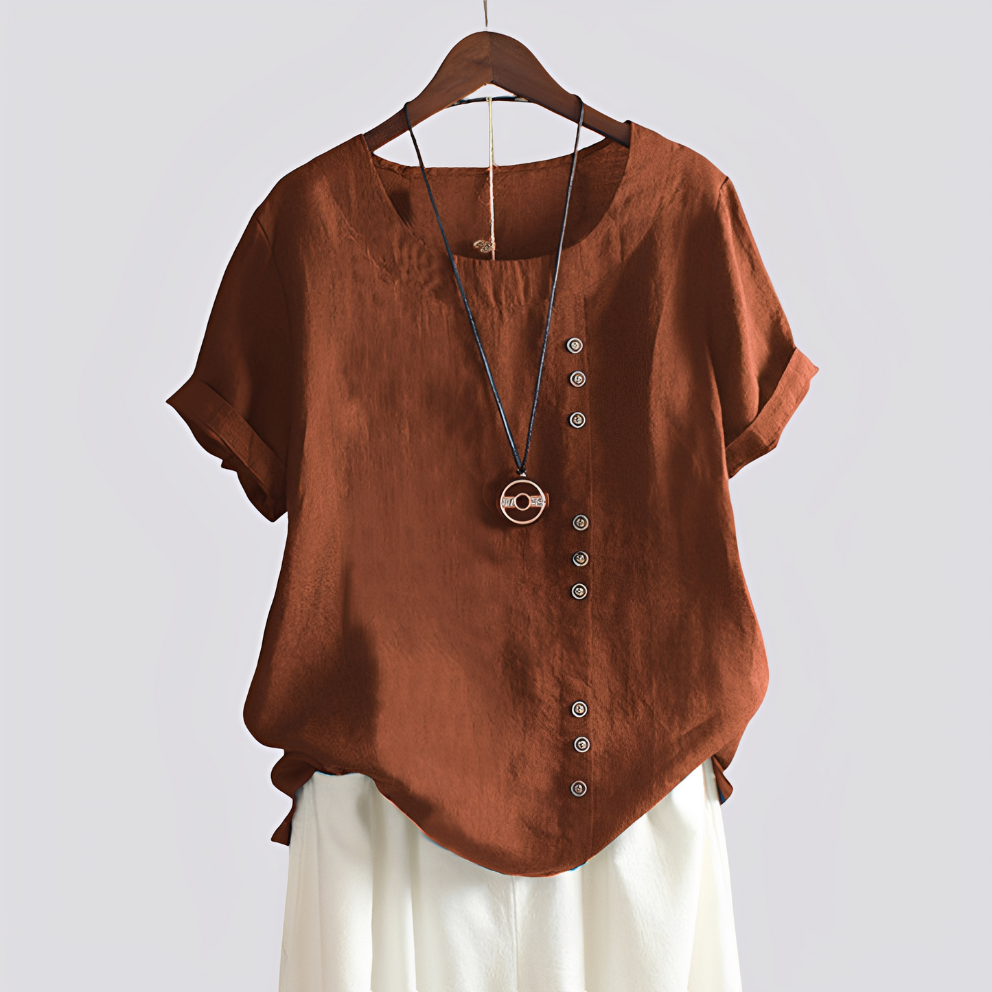 Camicia Donna Manica Corta Vestibilità Comoda