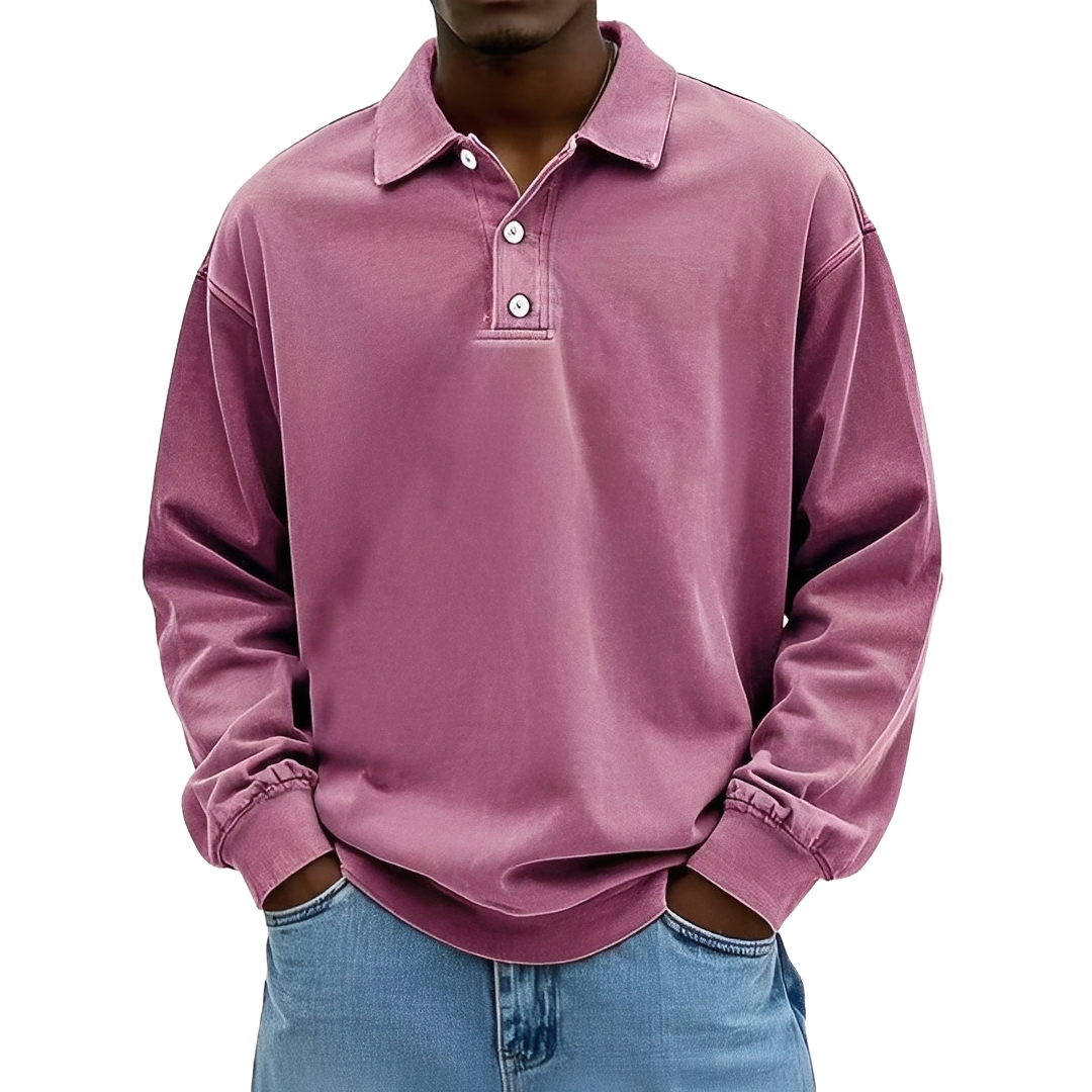 Polo Uomo Vintage Manica Lunga Classica