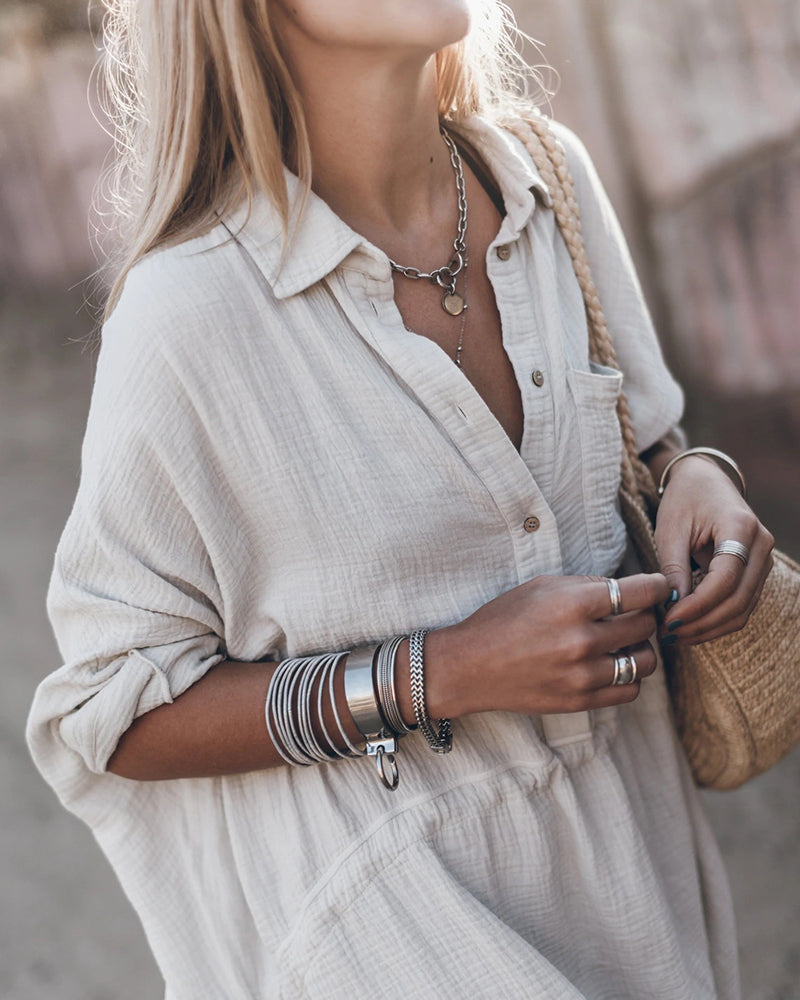 Abito Camicia Donna Vestibilità Classica