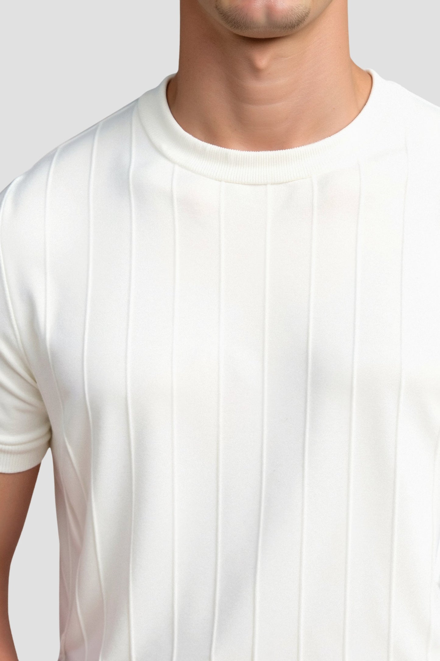 T-shirt Uomo Cotone Heavy Girocollo a Righe