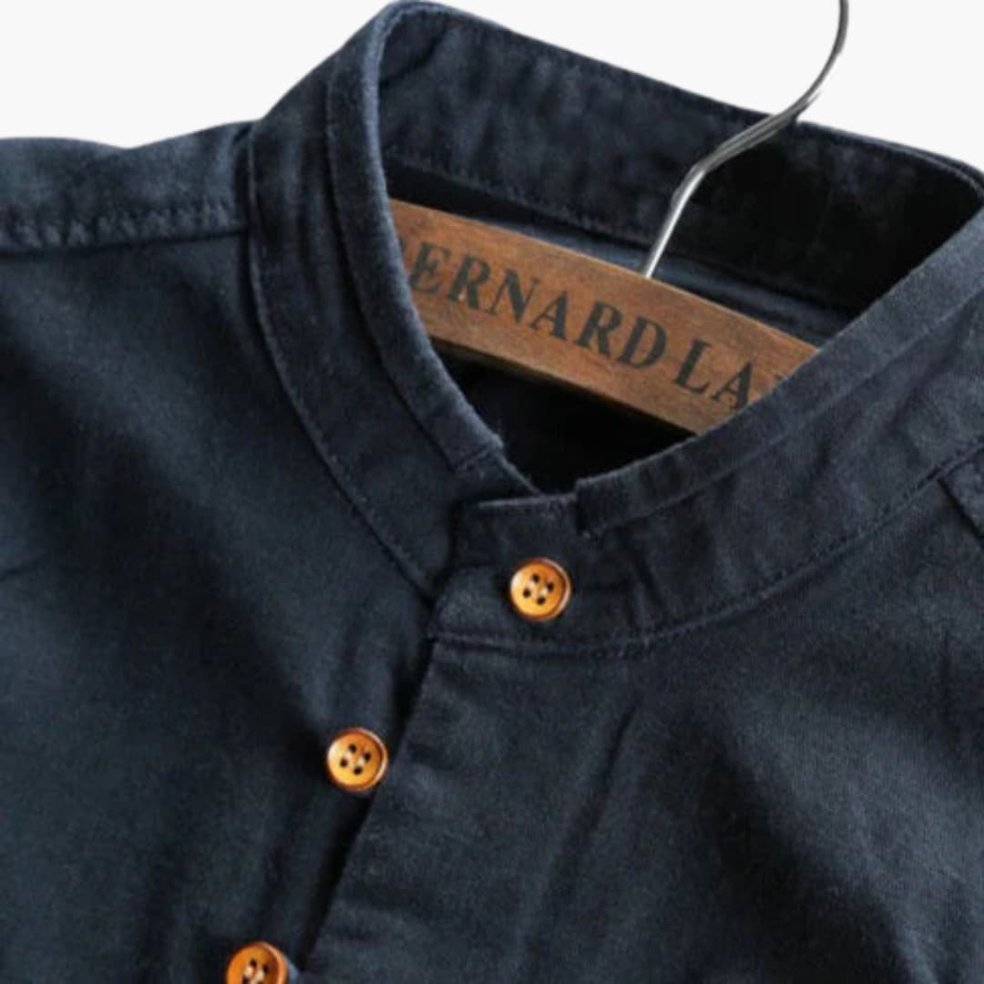 Camicia Uomo Collo Alto Manica Lunga