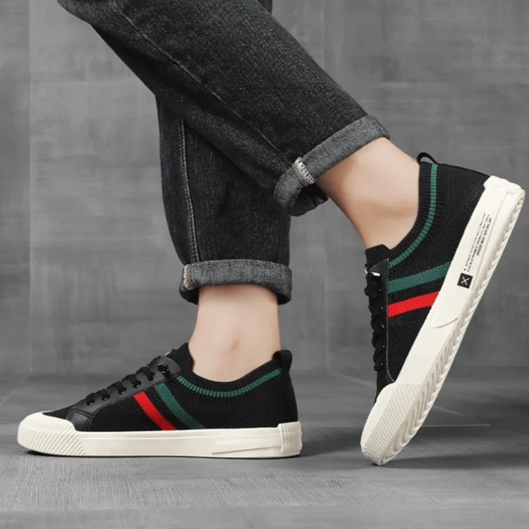 Sneaker Uomo Stilose con Dettaglio a Righe