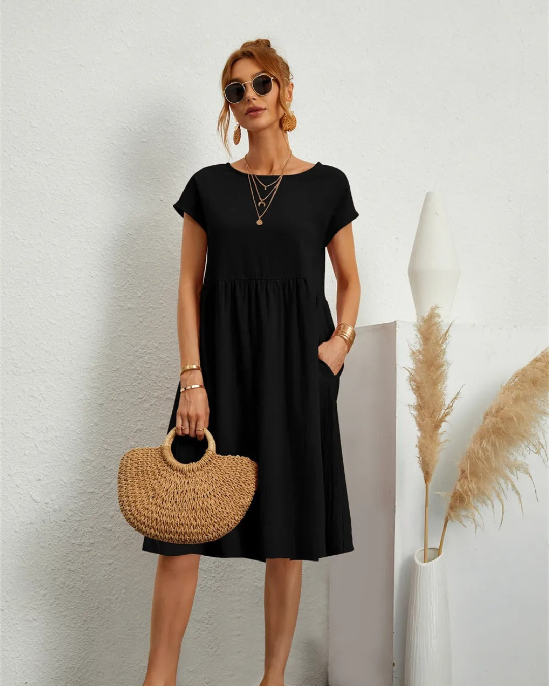 Abito Midi Donna Estivo Spiaggia Leggero