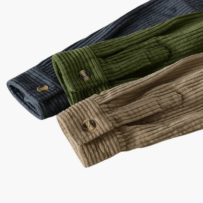 Camicia Uomo Taglie Forti Manica Lunga in Velluto