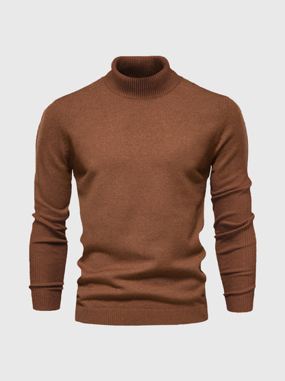 Maglione Uomo Collo Alto Morbido Vestibilità Regolare