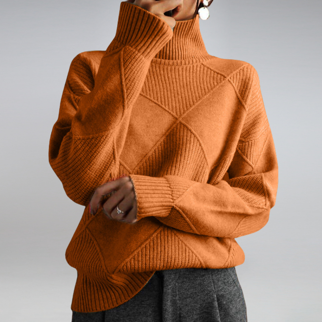 Maglione Donna Oversize Collo Alto Manica Lunga
