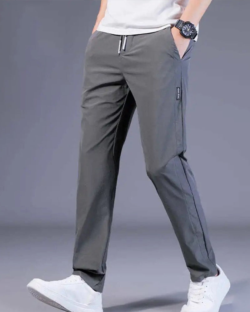 Pantaloni Uomo Tessuto Lunghi Regular