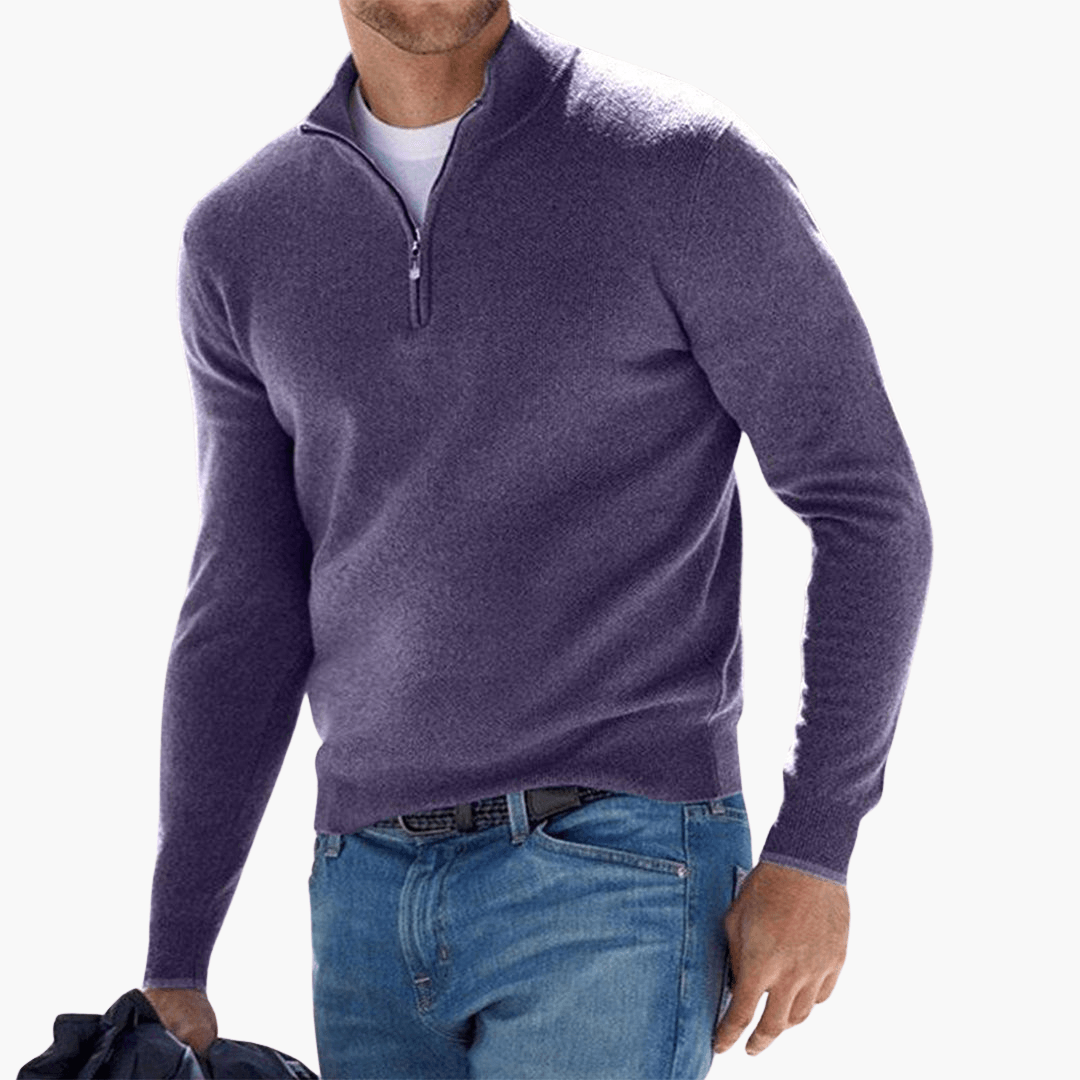 Maglione Uomo con Zip Stile Moderno
