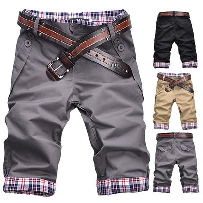 Shorts Donna con Cintura Tessuto a Quadri Vestibilità Regolare