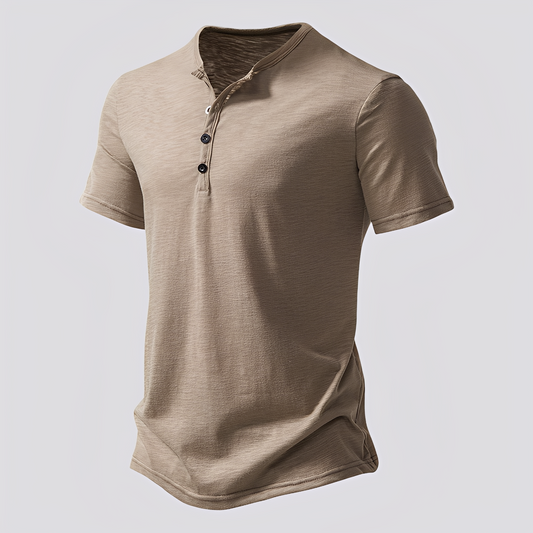 T-shirt Uomo Casual con Bottoni Manica Corta - Brentozzi