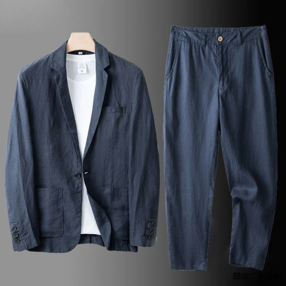 Completo Lino Uomo Stile Elegante