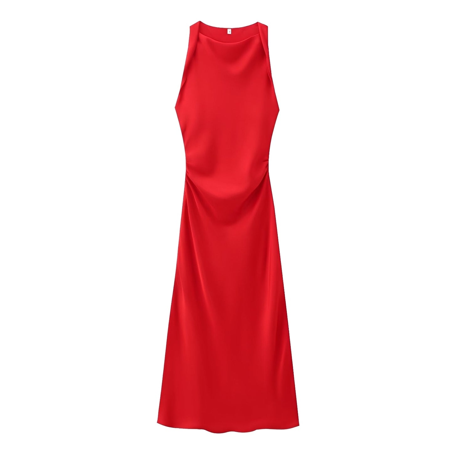 Abito Midi Donna Elegante Scollo Halter