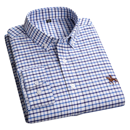 Camicia Uomo Casual Senza Pieghe Manica Lunga