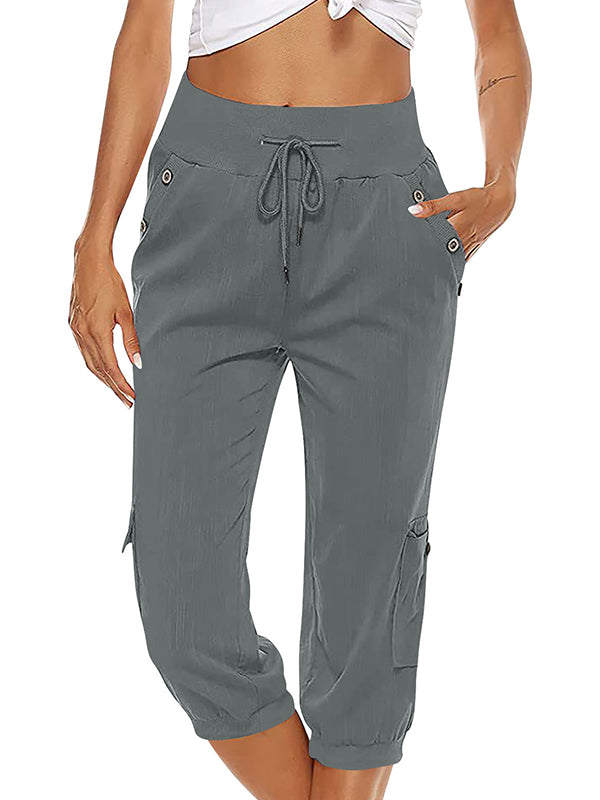 Pantaloni Jogging Donna Elastici con Tasche Comodi