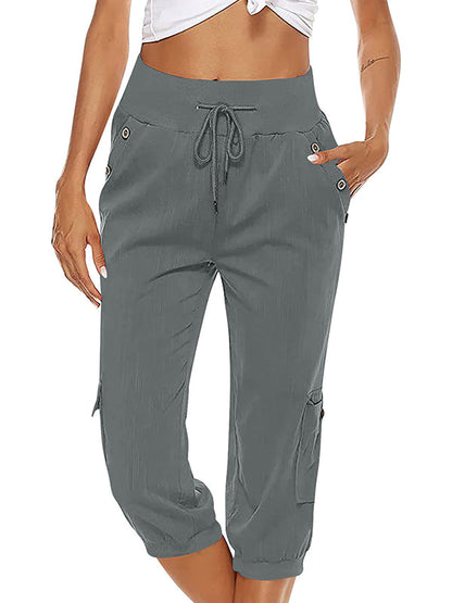 Pantaloni Jogging Donna Elastici con Tasche Comodi