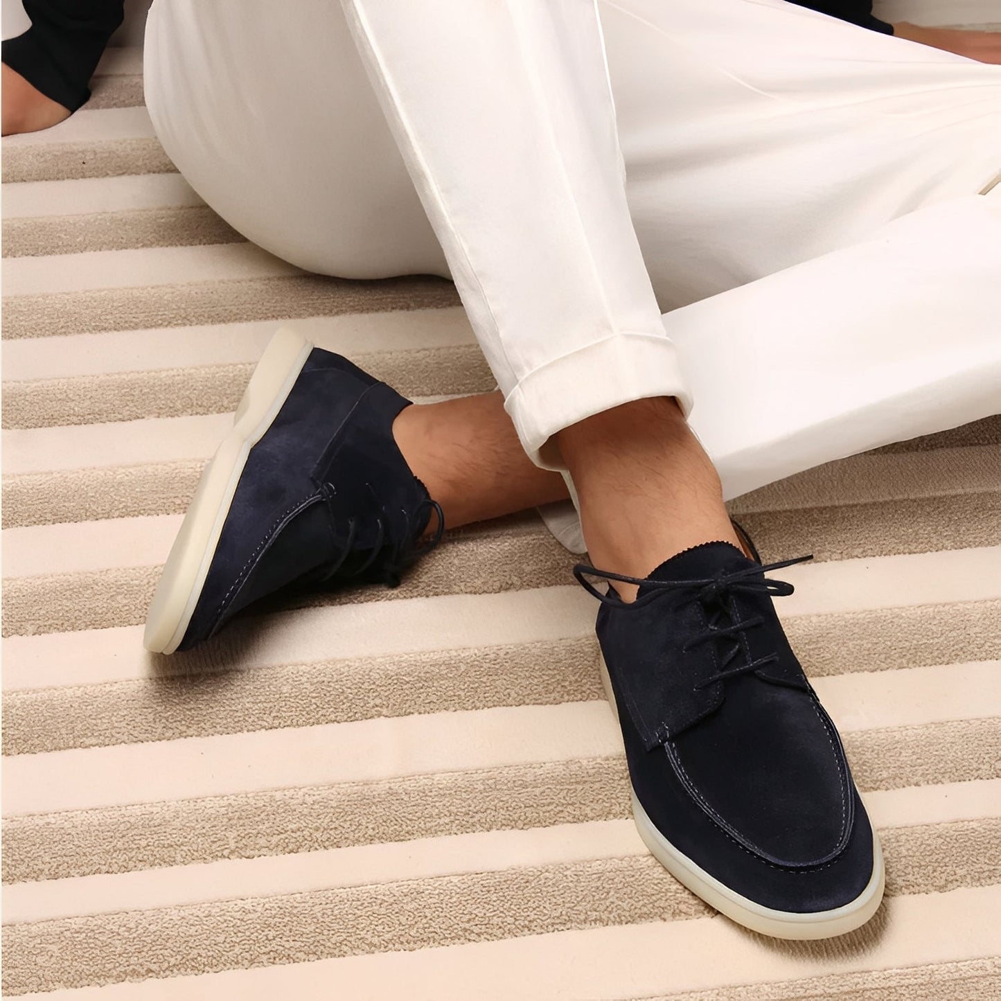 Mocassini Uomo in Pelle Scamosciata Bassa Casual