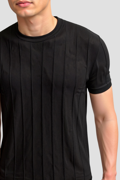 T-shirt Uomo Cotone Heavy Girocollo a Righe