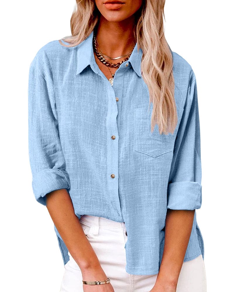 Camicia Donna Manica Lunga Stile Casual - Brentozzi