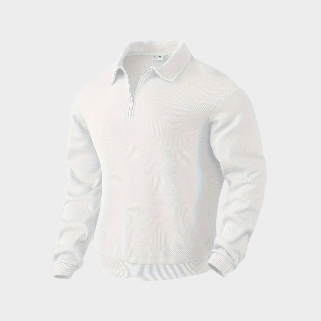 Maglione Uomo Collo Alto con Mezza Cerniera Stile Moderno